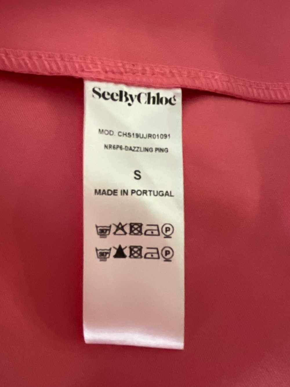 See by Chloé Cut Out Asymmetrical Pink Midi Dress - Picture 14 of 14